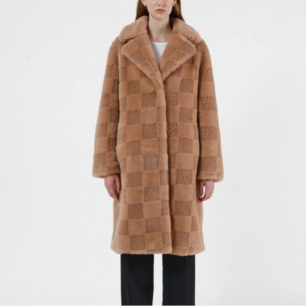 Apparis Tikka Butterscotch Checkerboard Coat
